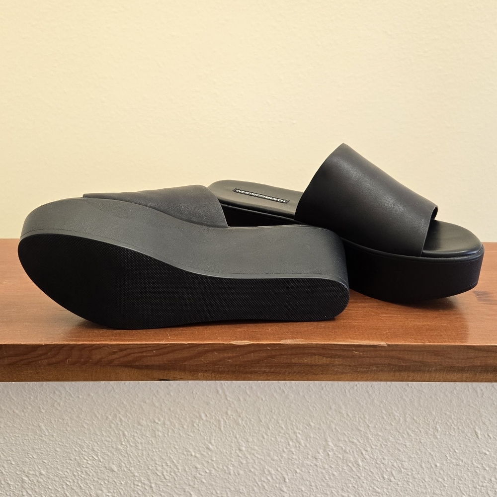Leather Platform Slides - Picture 4 of 4